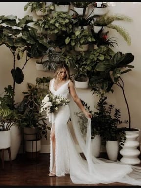 Wedding ceremony floral arch